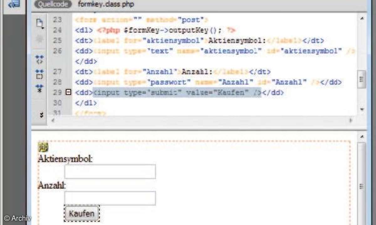 Sicherheit: Cross Site Request Forgery