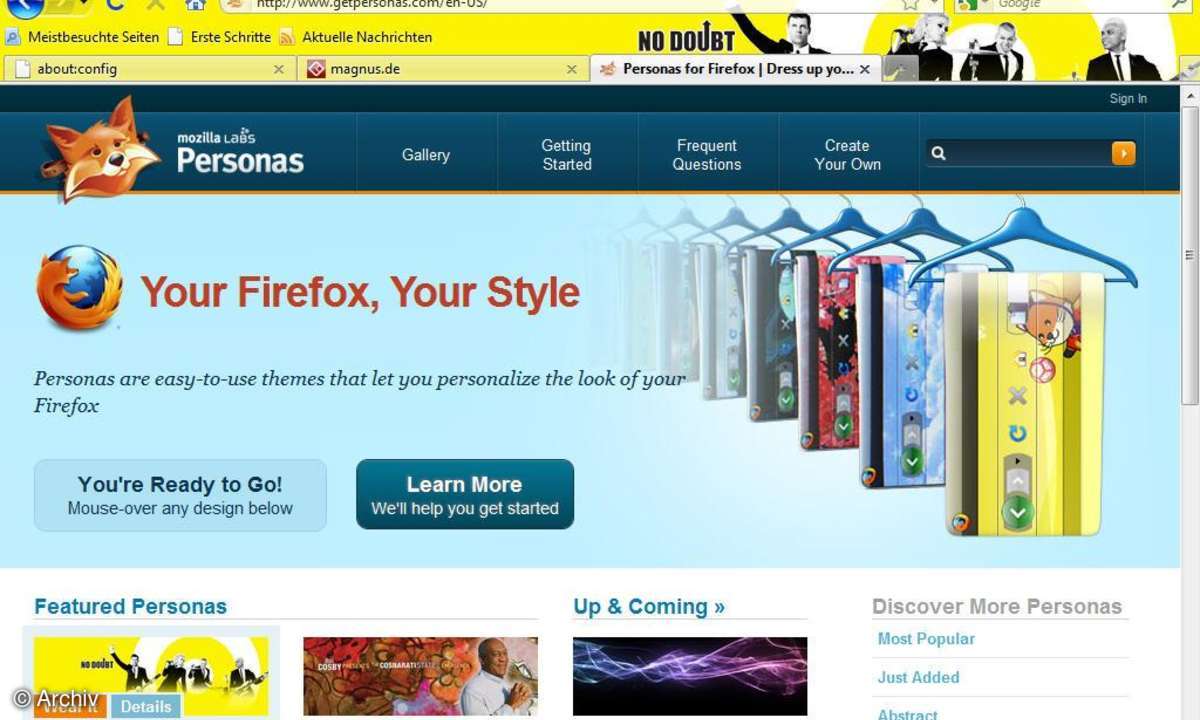 Firefox 3.6: Themes mit Personas