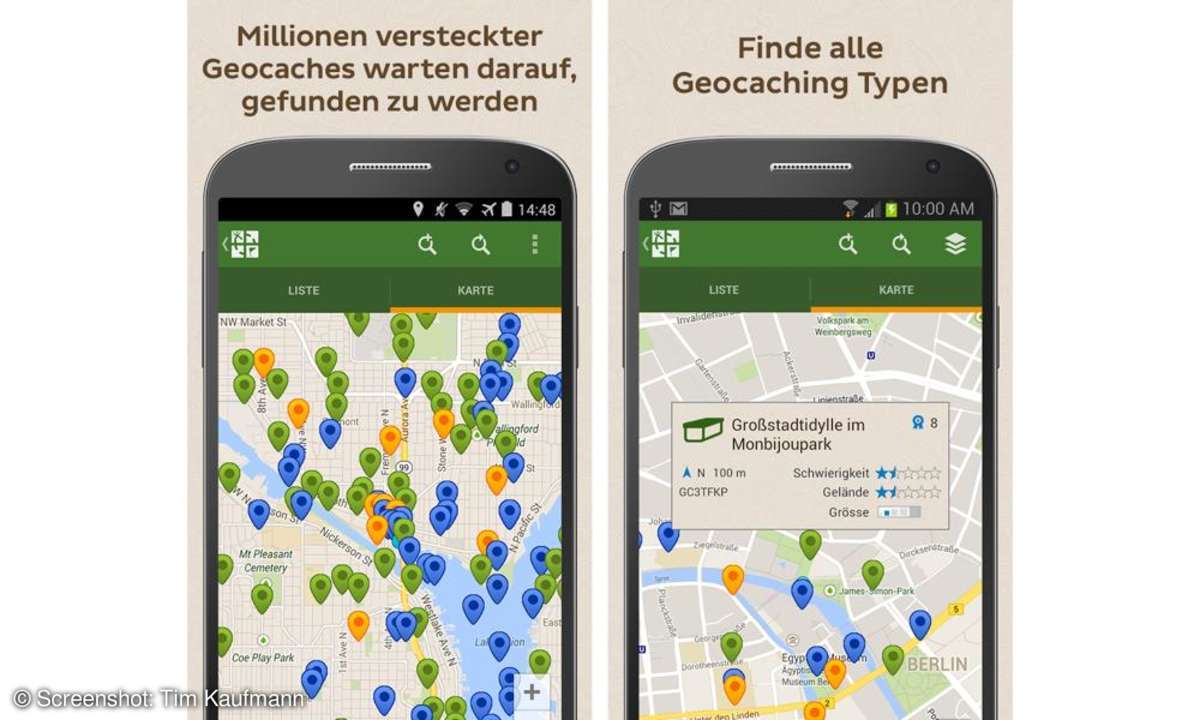 Geocaching Smartphone Screenshot