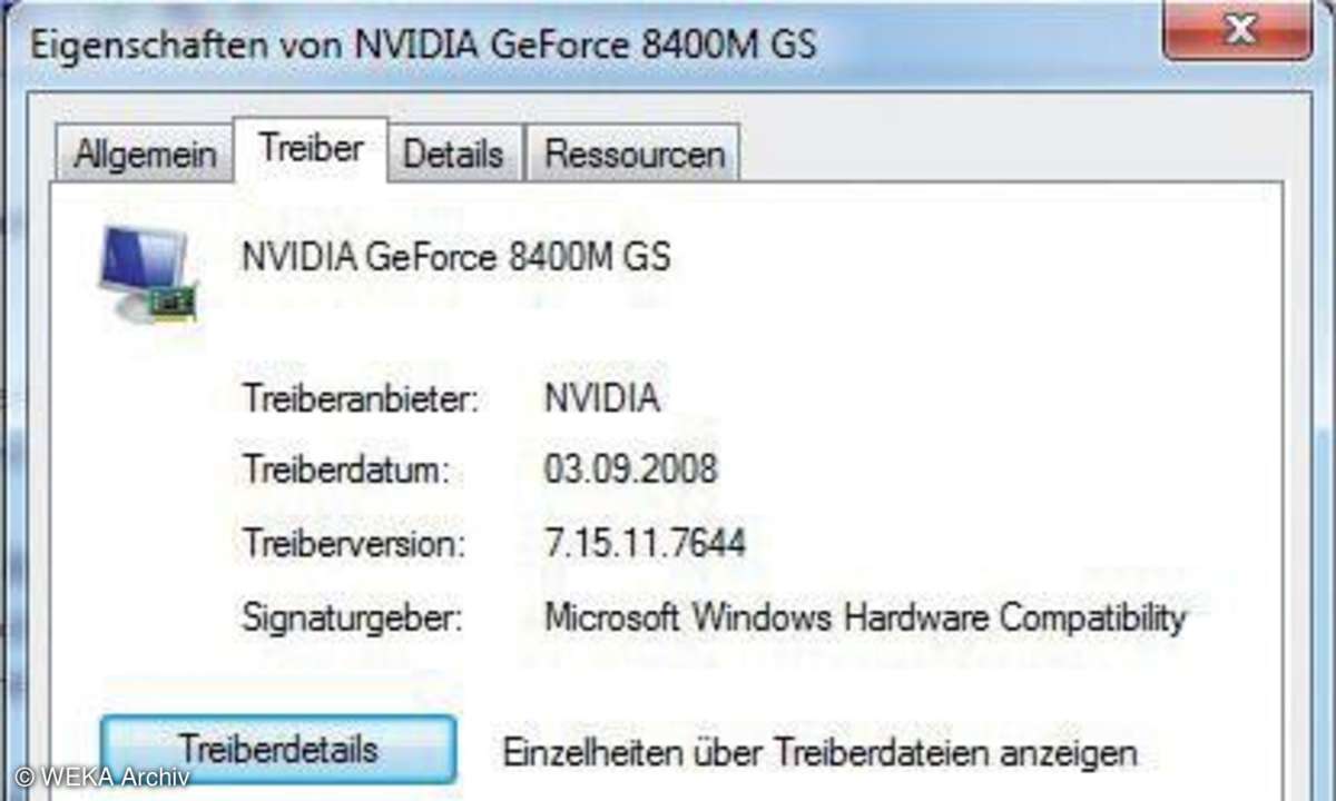 Eigenschaften von NVIDIA GeForce 8400M GS