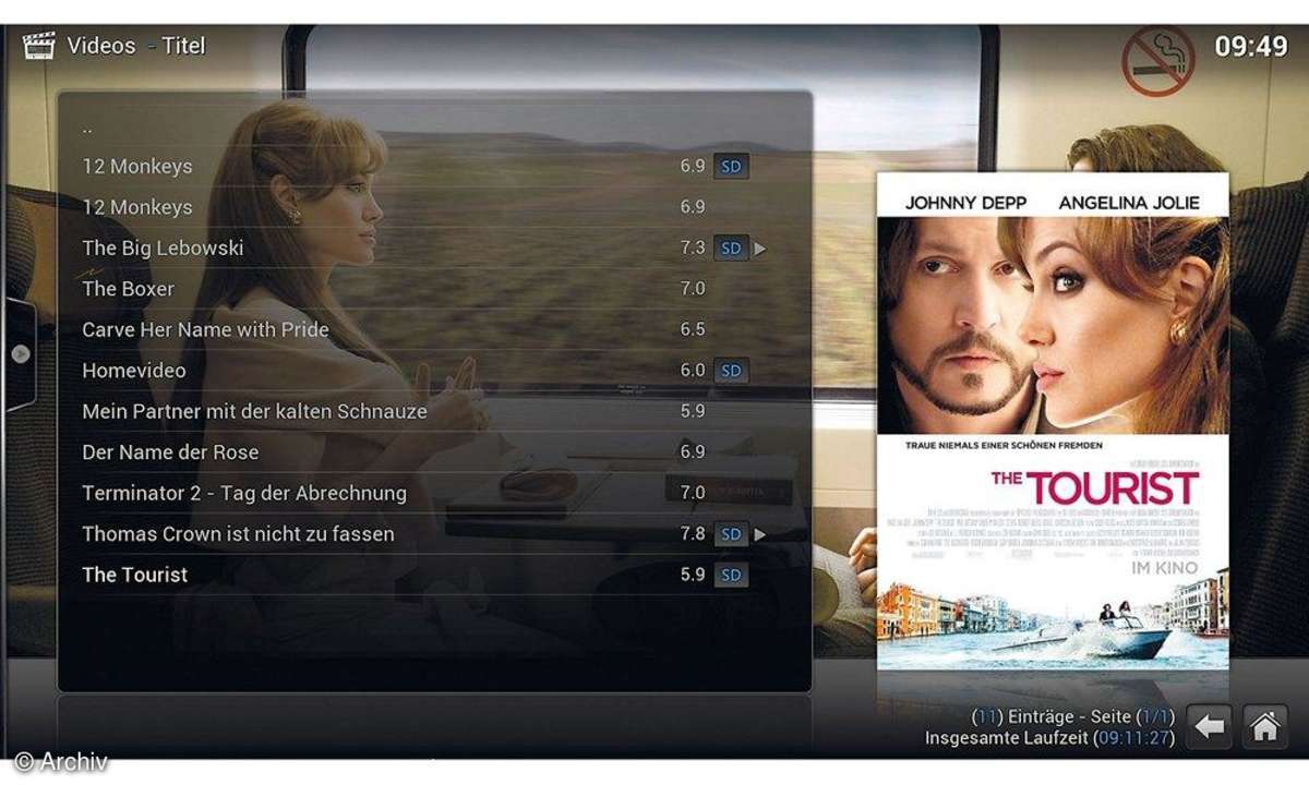 Screenshot XBMC The Tourist