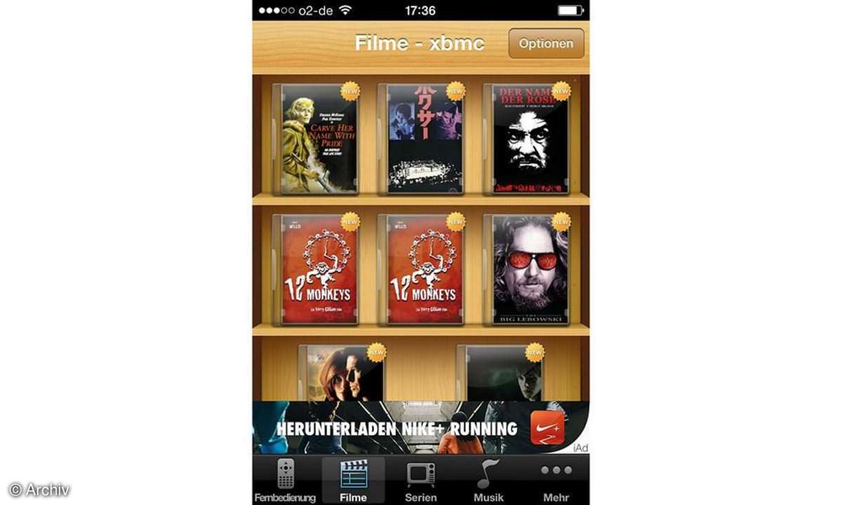 Screenshot XBMC Streaming-Apps