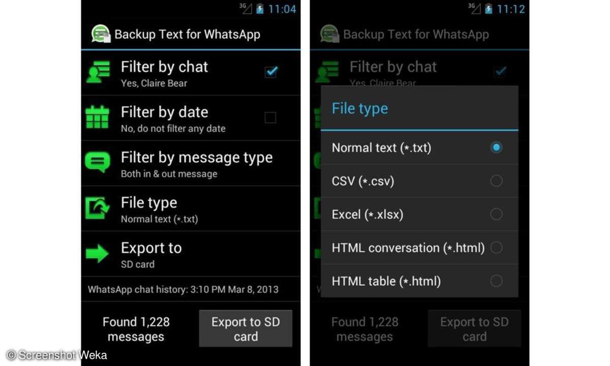 WhatsApp-Chats sichern