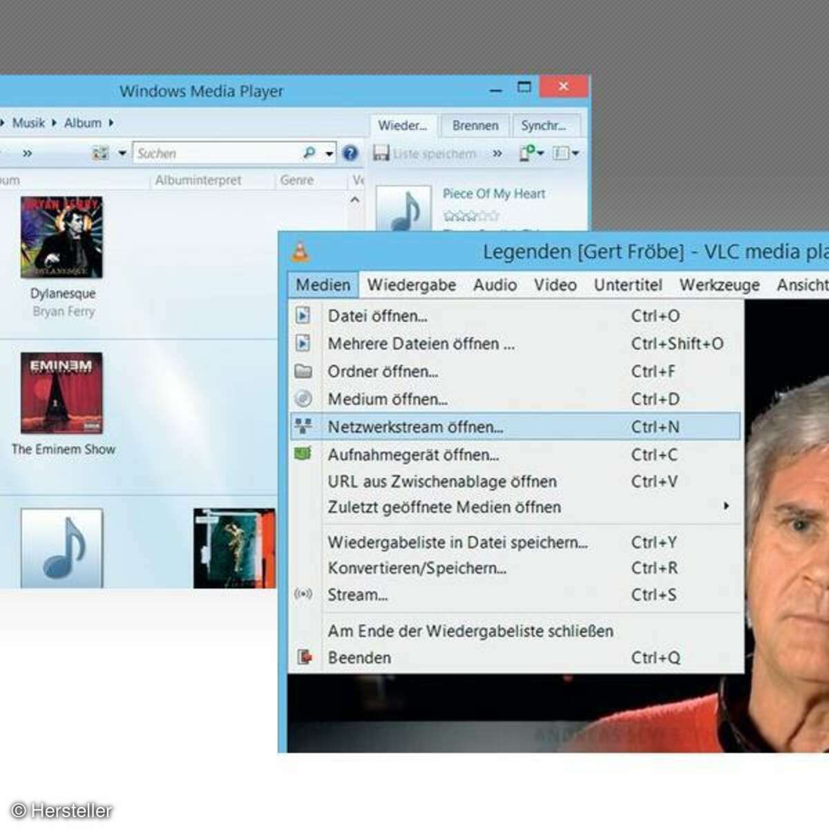 Vergleich Windows Media Player und VLC